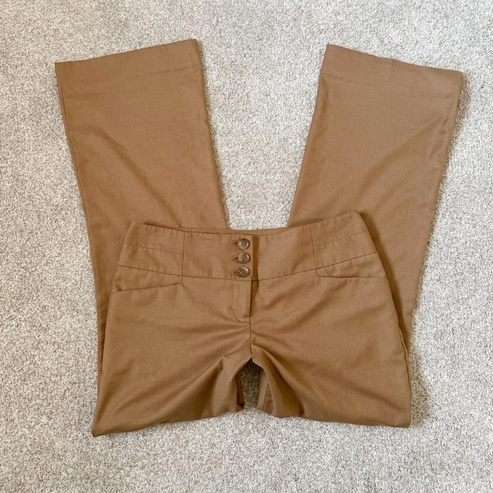 The Limited Light Brown Office Siren Wide Leg Trousers — Size 6